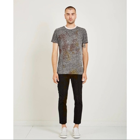 American Rag AR321 Melange Crew Neck Pocket Tee - Picture 2 of 8